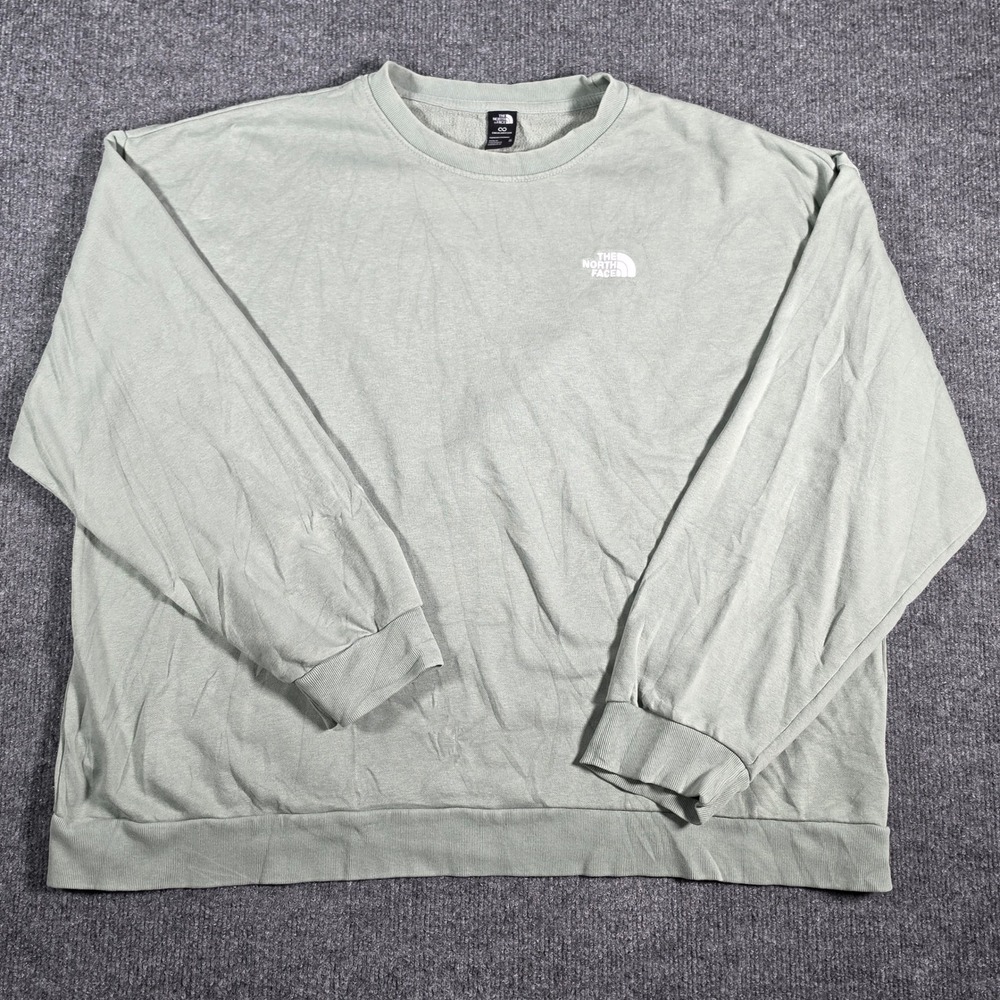 The North Face Womens Circular Design Sweatshirt Sage Green Crew Neck XL